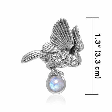 Believe in the underworld connection ~ Ted Andrews Great Horned Owl Pendant with Gemstone TPD341 - Jewelry